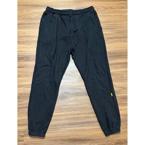 Yellow Label Co Mens Bodega Black Heavyweight Sweatpants Joggers Size Large